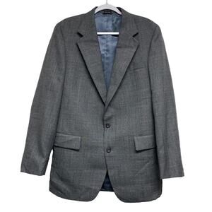 JW Robinson's Mens Size 43L Plaid 2 Button Sports Coat Blazer